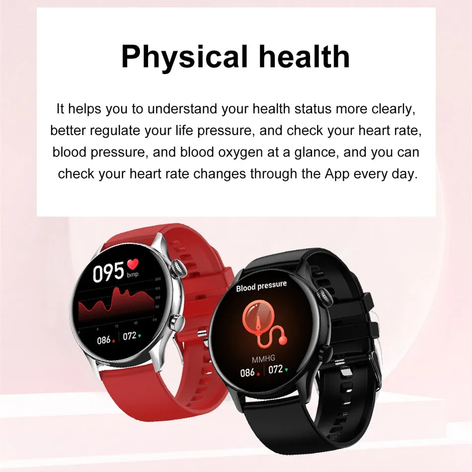 2022 Bluetooth Call Ladies Smart Watch Men Full Touch Screen Heart Rate Monitor Fitness Watches Smartwatch For Android IOS Women