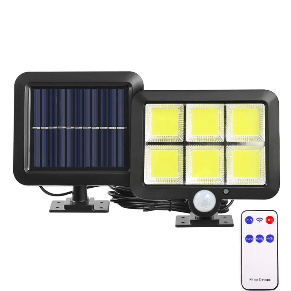 3 Mode Solar Powered LED Lights 100COB/120COB/160COB Waterproof Motion Sensor Wall Light (With remote)