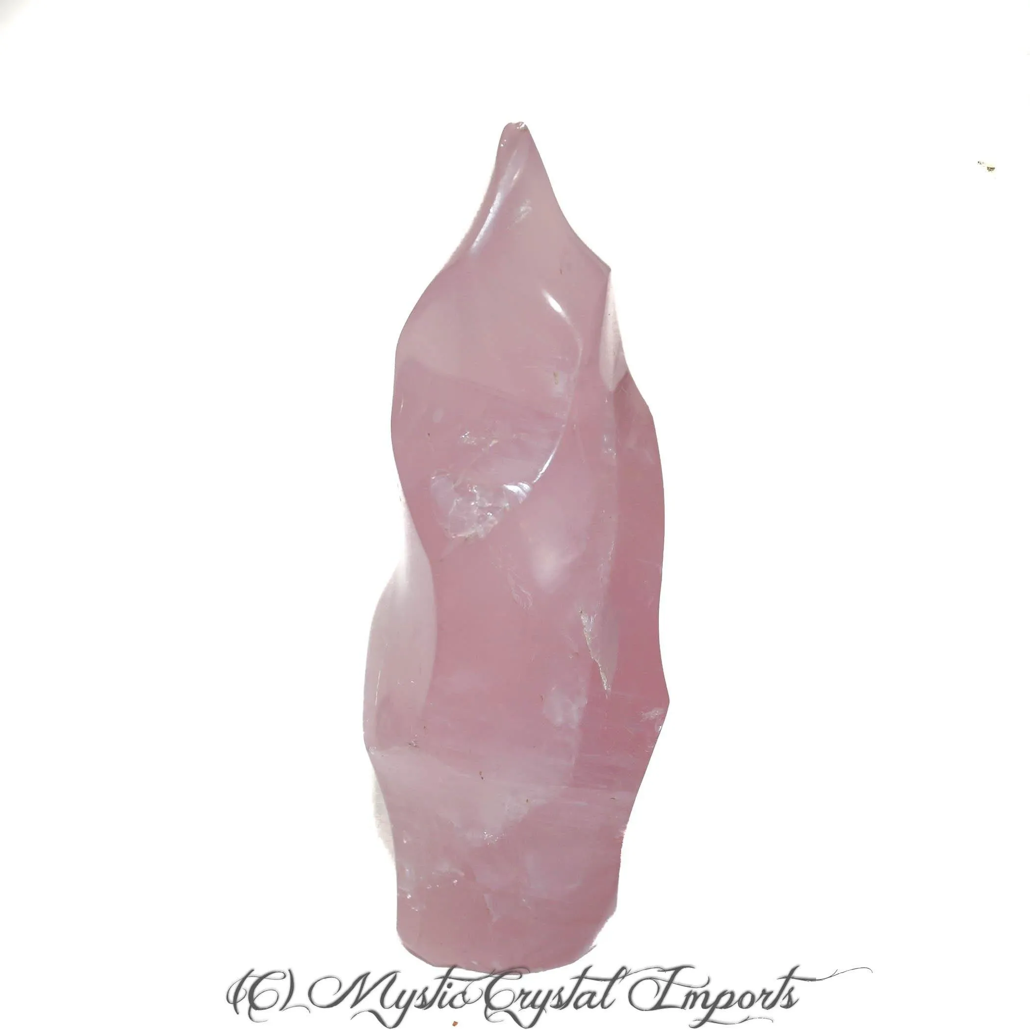 4 Rose Quartz Crystal Crytsal Flame-Freeform Sculpture