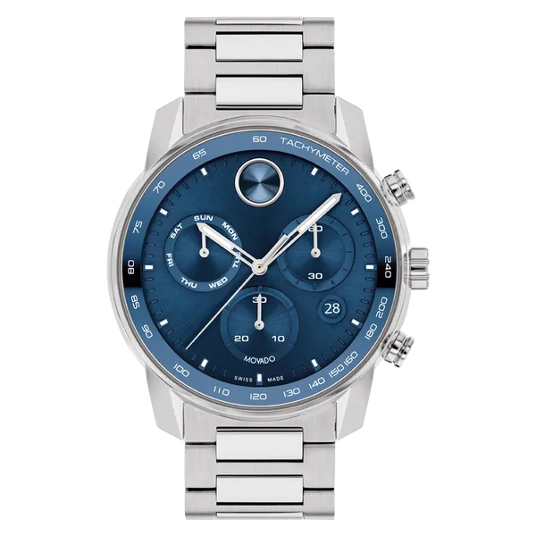 44mm Bold Verso Chronograph with Blue Dial