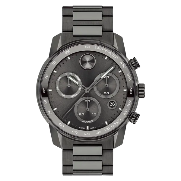 44mm Bold Verso Chronograph with Gunmetal Dial