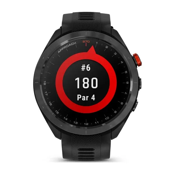 Approach S70 47 Mm Ceramic Bezel With Black Silicone Band