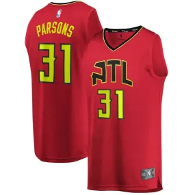 Atlanta Hawks Chandler Parsons Fanatics Branded Fast Break Player Statement Jersey Kids - Red | Ireland O2681K2