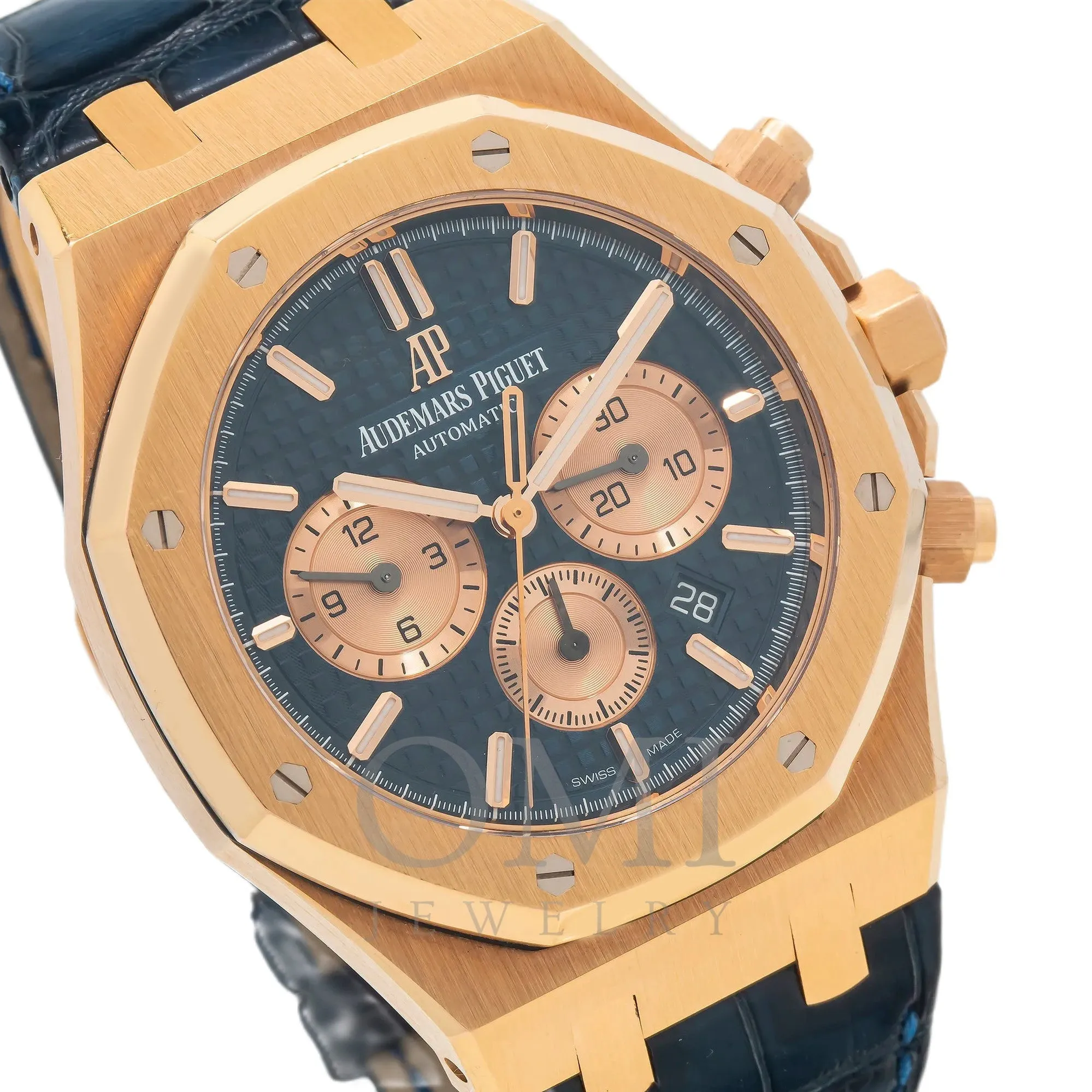 Audemars Piguet Royal Oak Chronograph 26331OR 41MM Blue Dial With Leather Bracelet