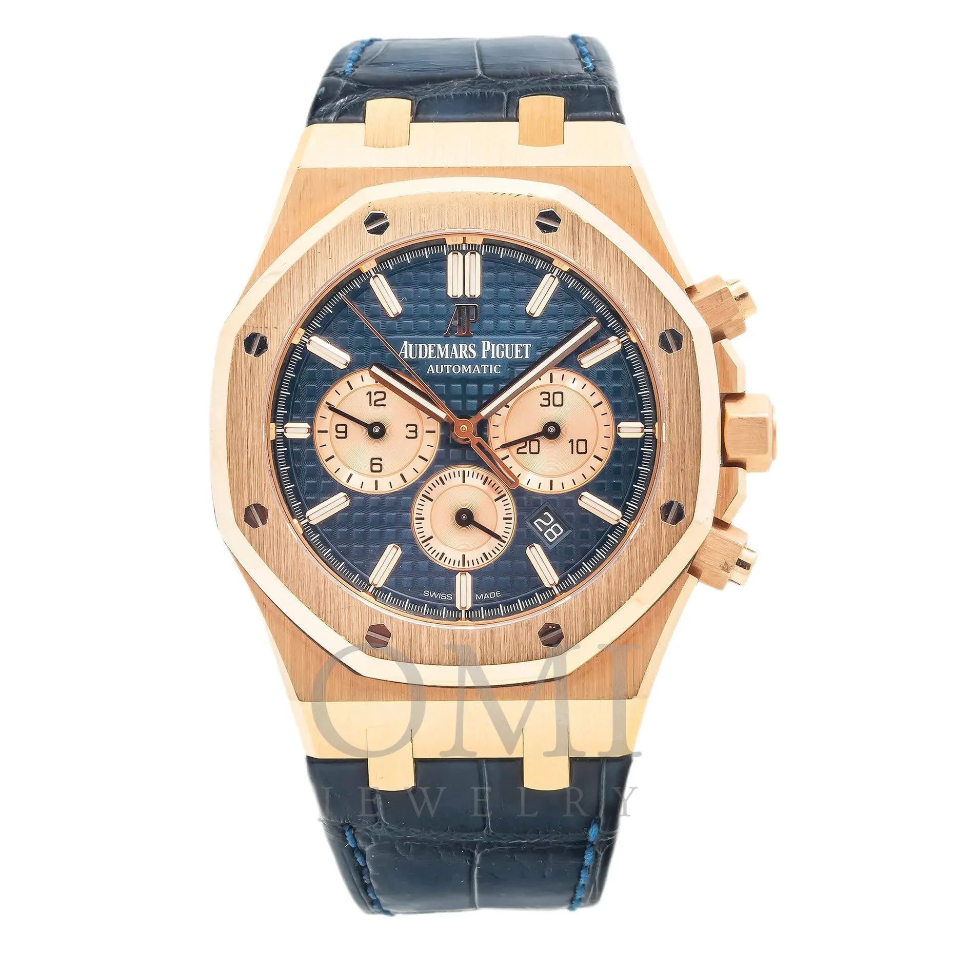 Audemars Piguet Royal Oak Chronograph 26331OR 41MM Blue Dial With Leather Bracelet