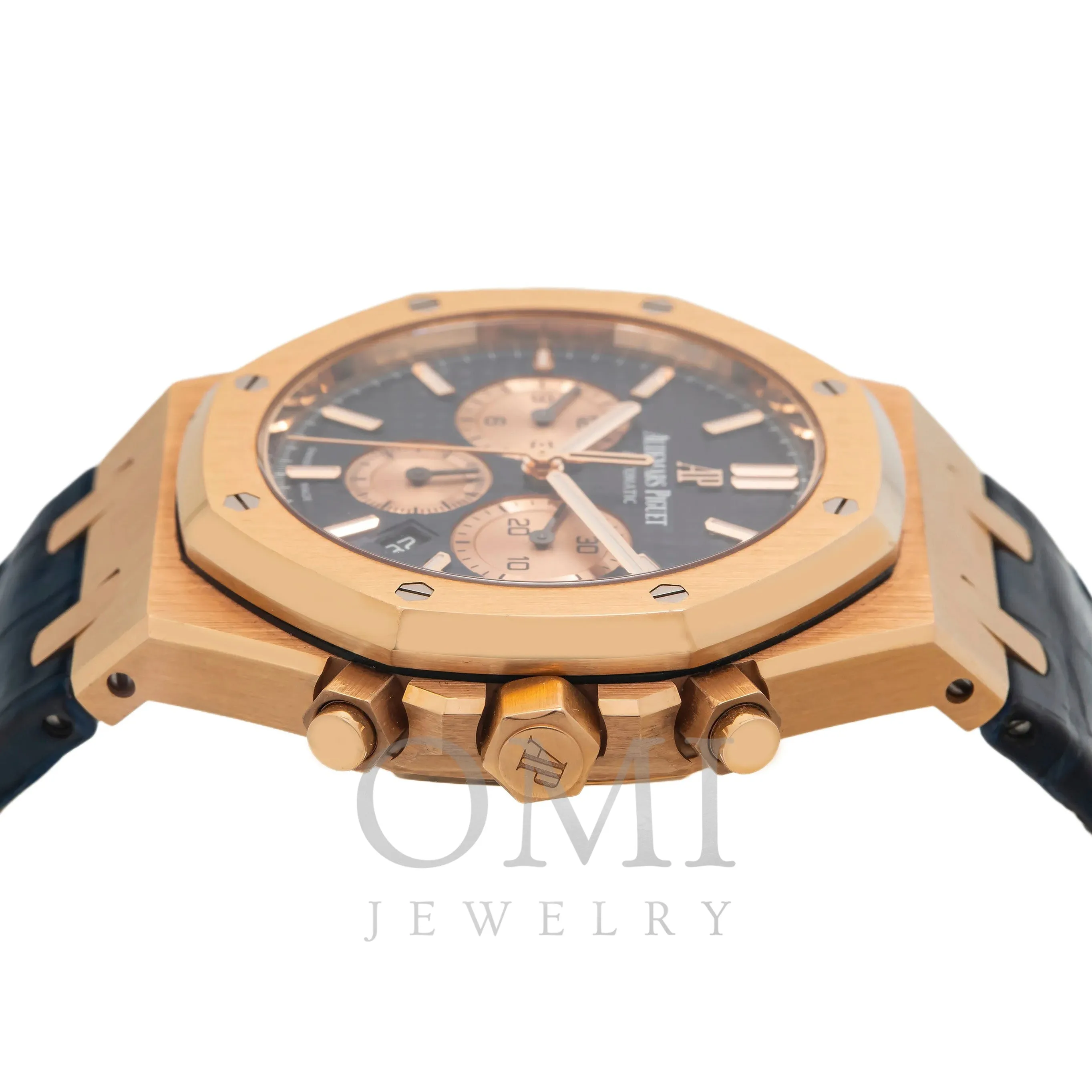 Audemars Piguet Royal Oak Chronograph 26331OR 41MM Blue Dial With Leather Bracelet