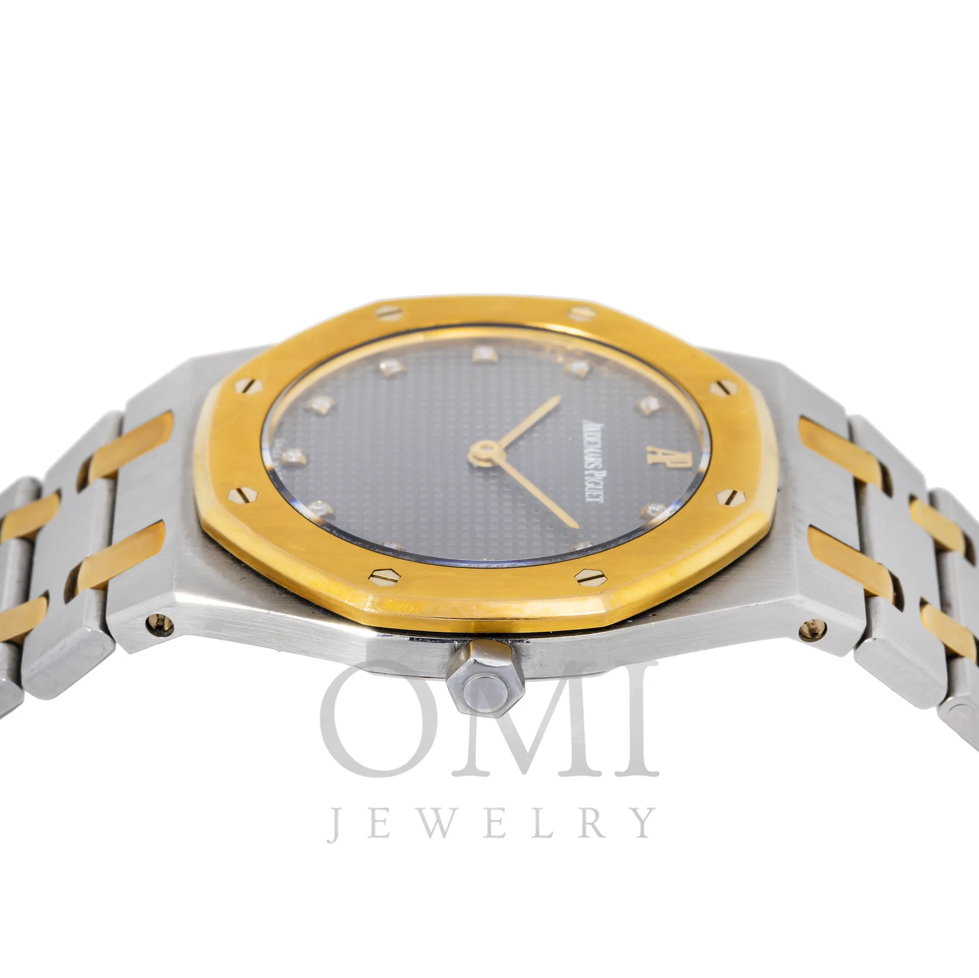 AUDEMARS PIGUET ROYAL OAK LADY 11470SA 30MM GREY DIAMOND DIAL WITH STAINLESS STEEL /YELLOW GOLD BRACELET