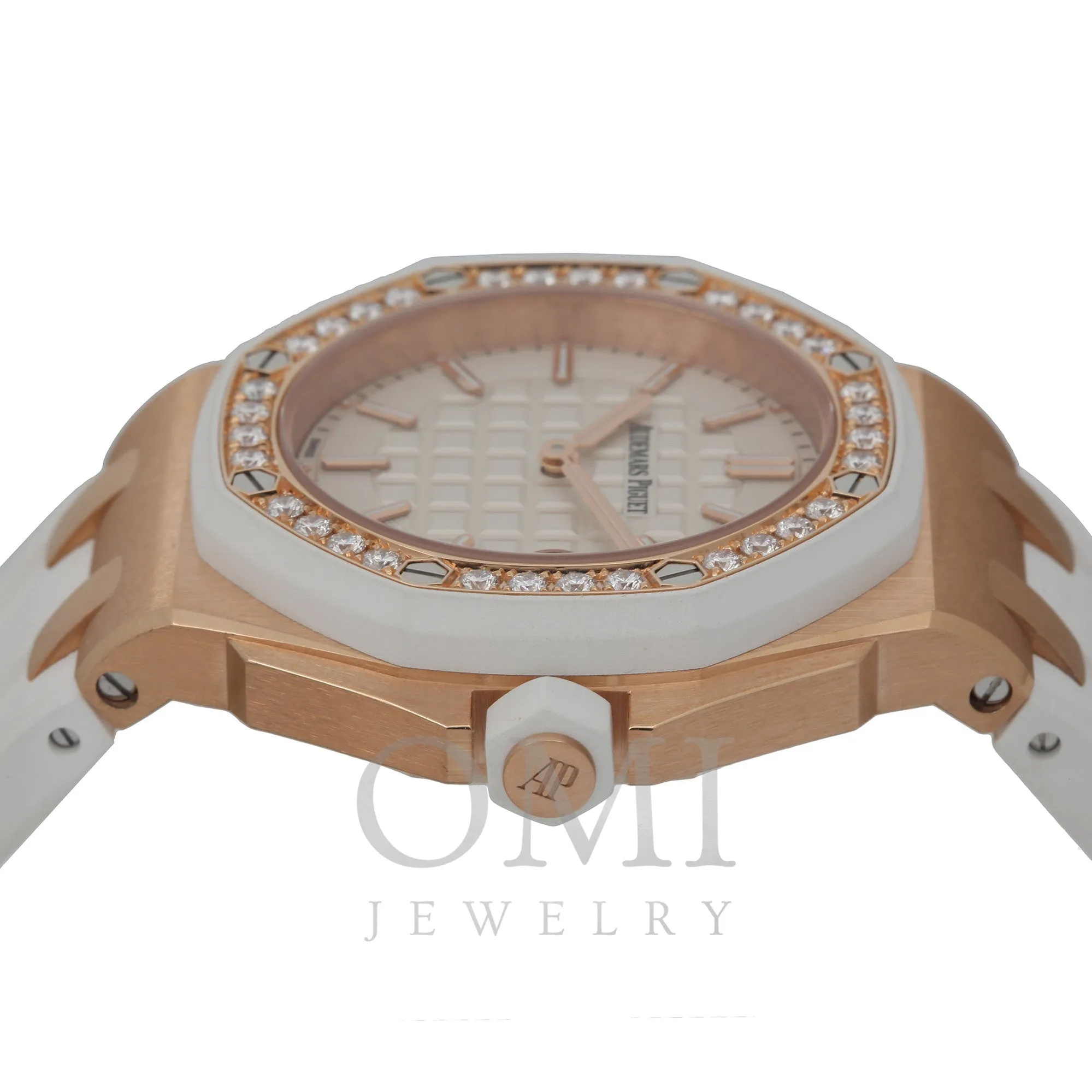 Audemars Piguet Royal Oak Offshore 67540OK 37MM White Dial With Diamond Bezel