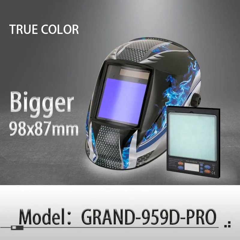 Auto darkening welding helmet/welding mask/MIG MAG TIG True Color/Real Color/4arc sensor/Solar cell (Grand-918I/958I)