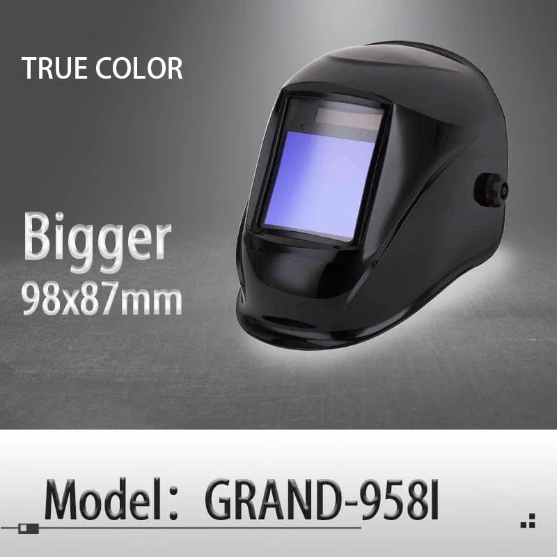 Auto darkening welding helmet/welding mask/MIG MAG TIG True Color/Real Color/4arc sensor/Solar cell (Grand-918I/958I)