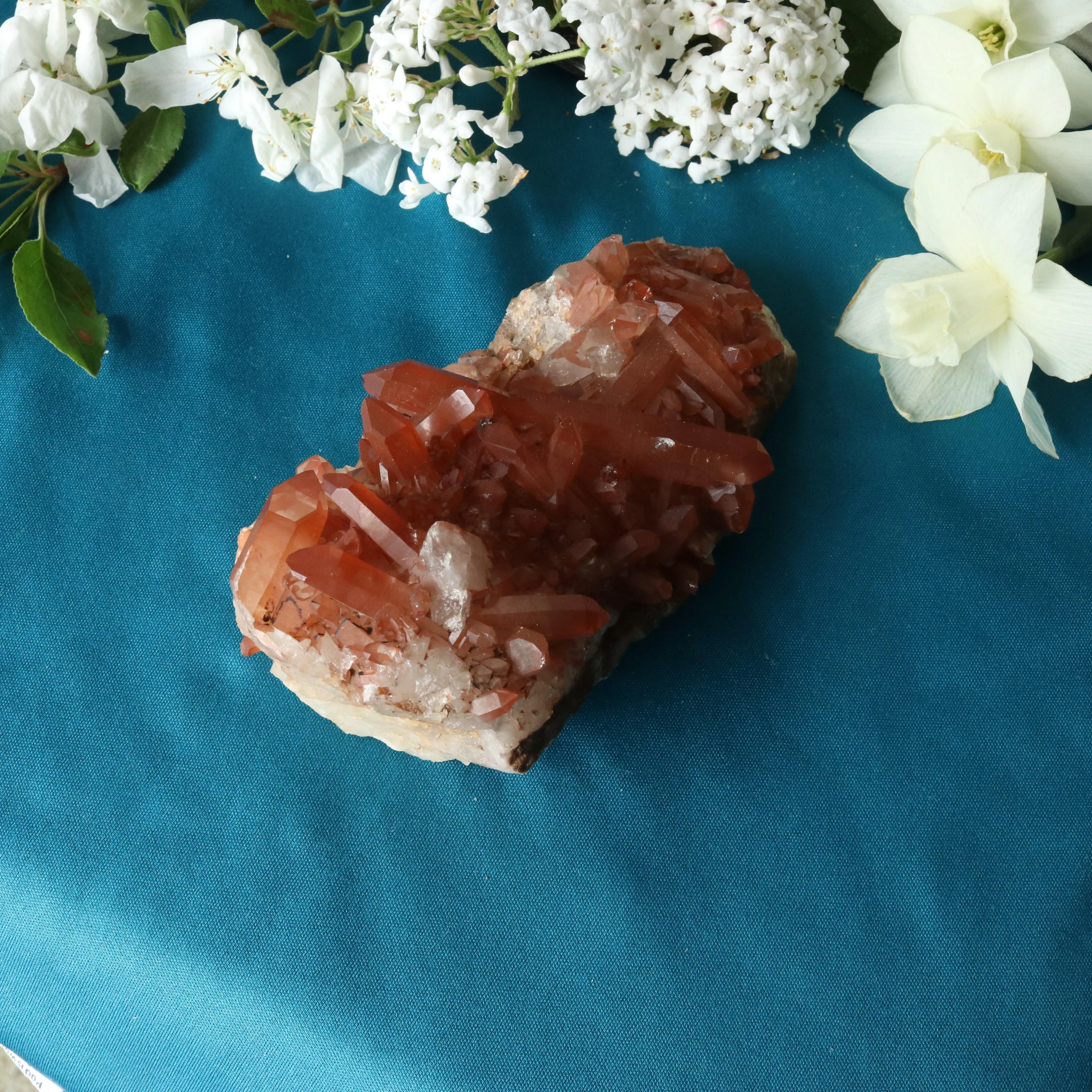 Beautiful Tangerine Quartz Display Cluster ~ Sacral Chakra Activation