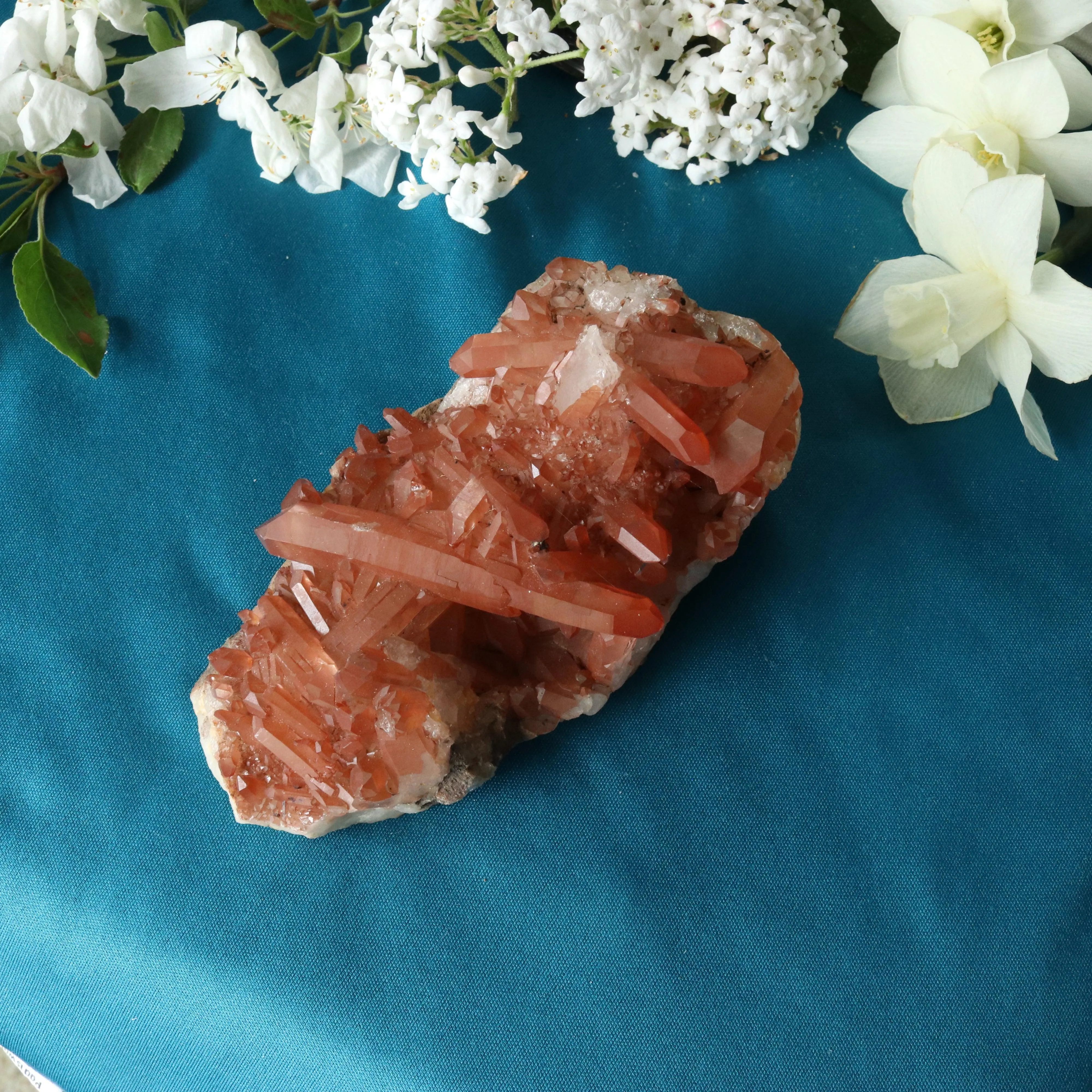 Beautiful Tangerine Quartz Display Cluster ~ Sacral Chakra Activation