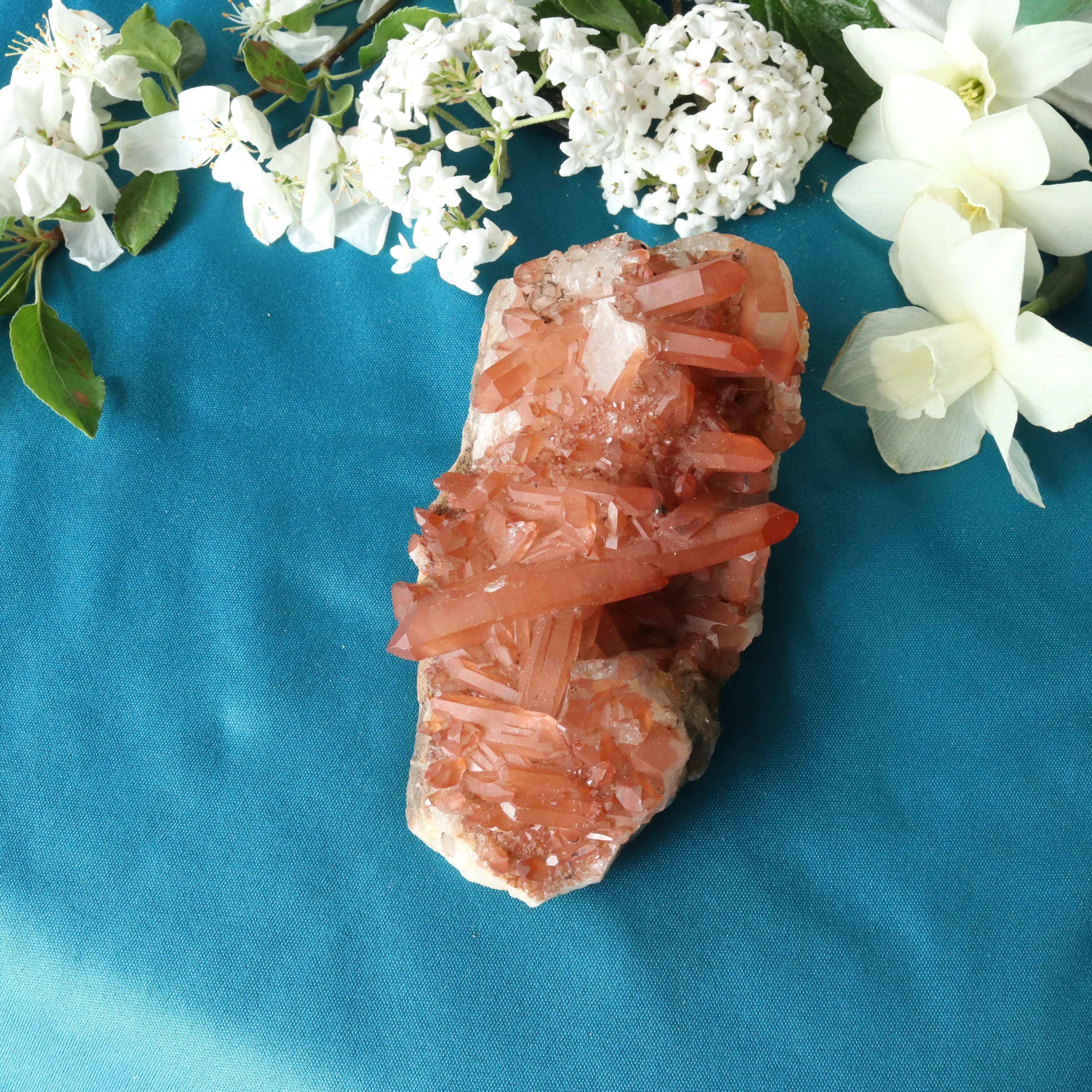 Beautiful Tangerine Quartz Display Cluster ~ Sacral Chakra Activation