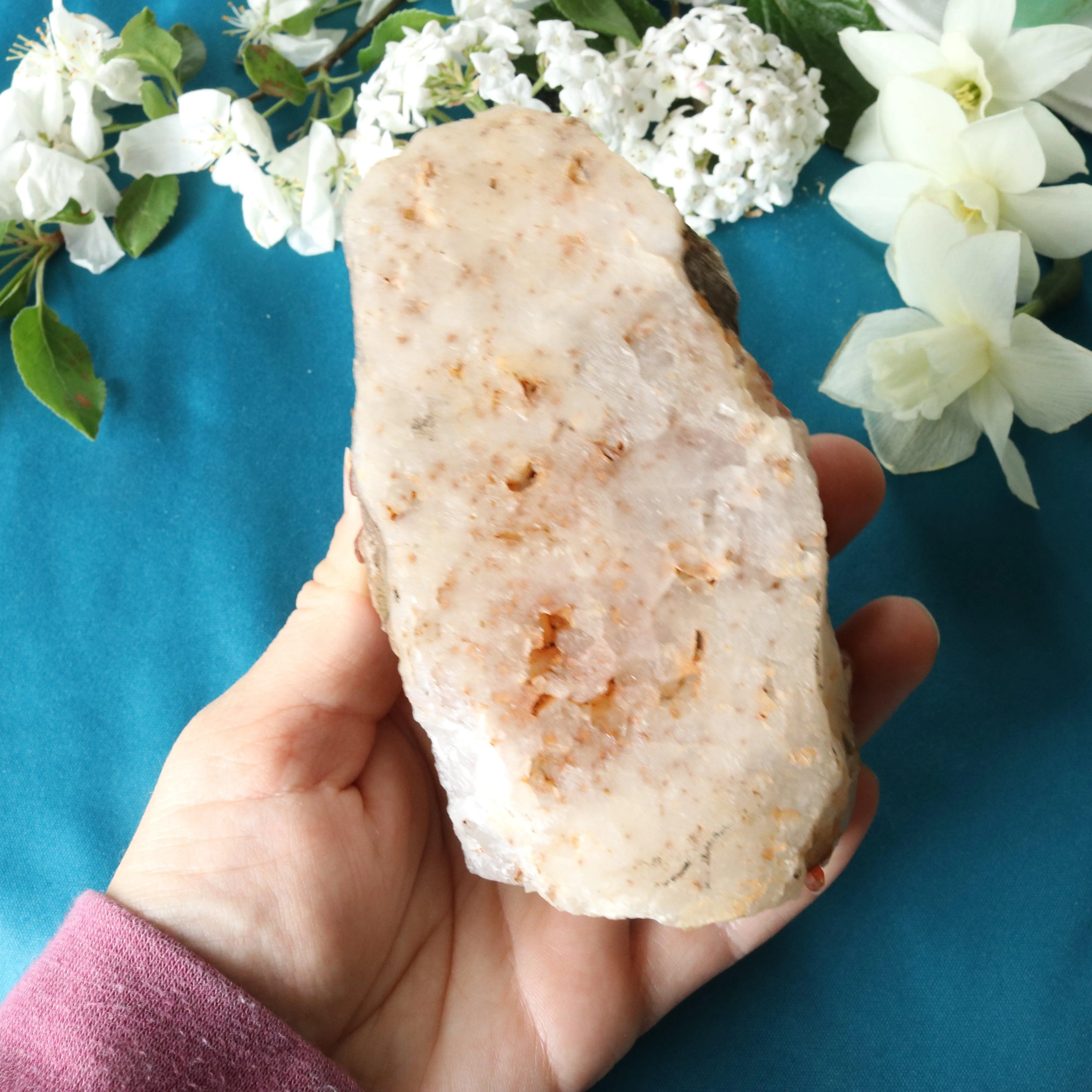 Beautiful Tangerine Quartz Display Cluster ~ Sacral Chakra Activation