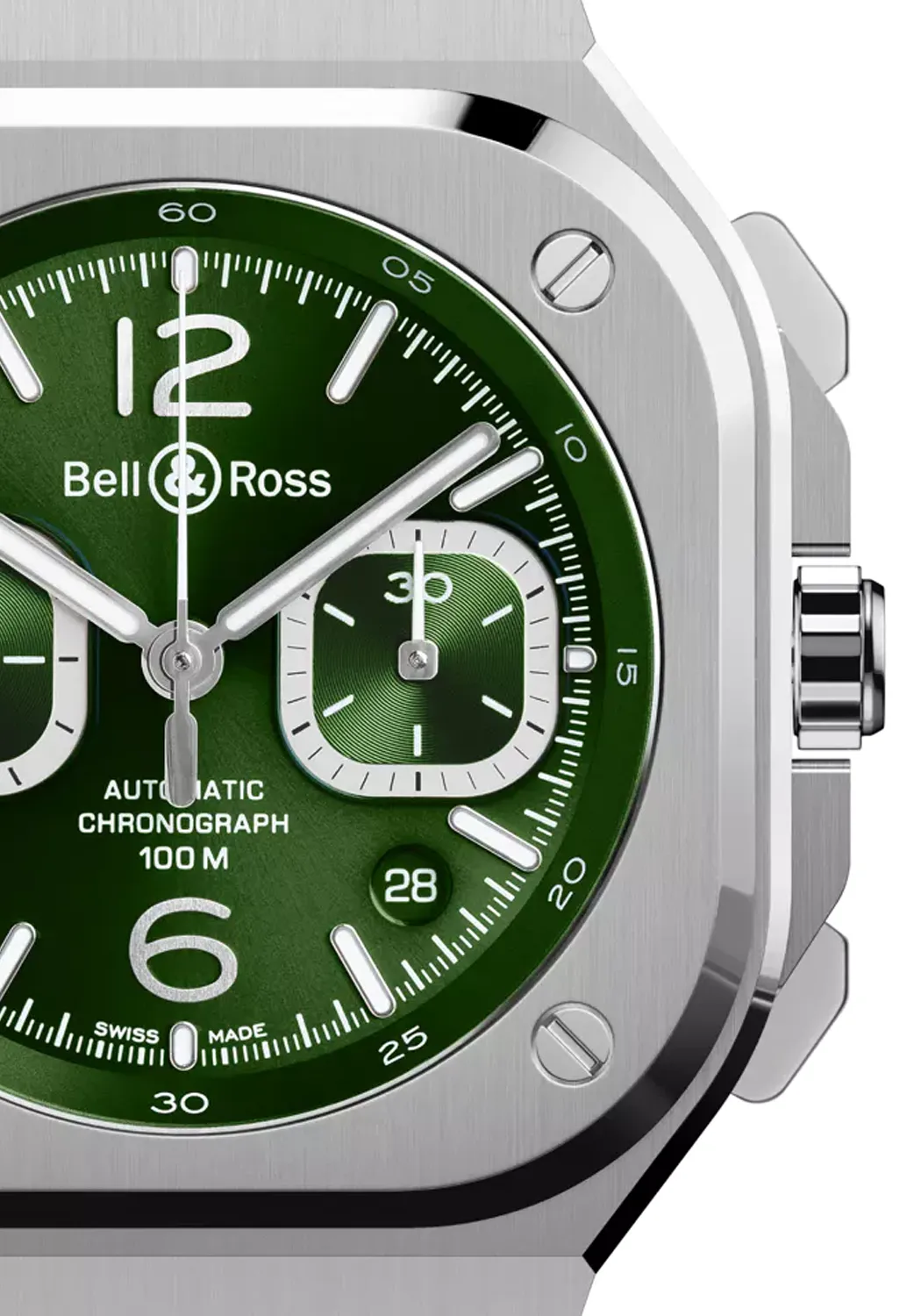 Bell & Ross BR 05 Chrono Green Steel | Strap