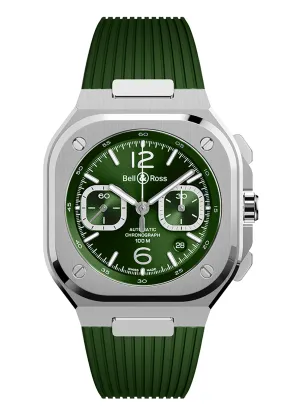 Bell & Ross BR 05 Chrono Green Steel | Strap