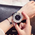 Black White Silicone Quartz Watches Women Sports