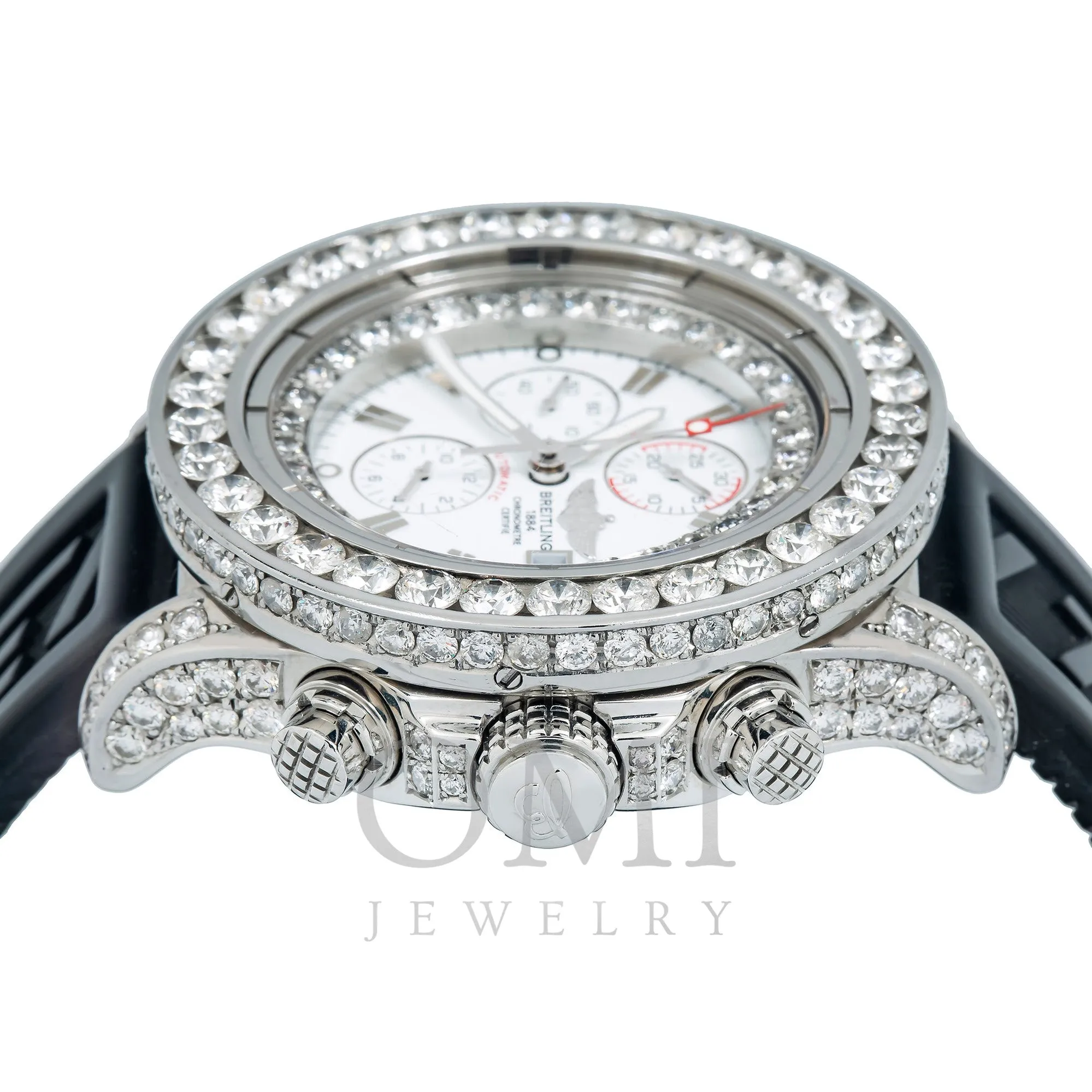 Breitling Super Avenger A13370 48MM White Diamond Dial And Bezel