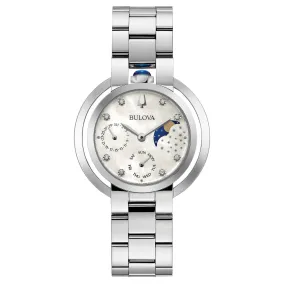 Bulova Rubaiyat Women's White Mother-of-Pearl Diamond Watch