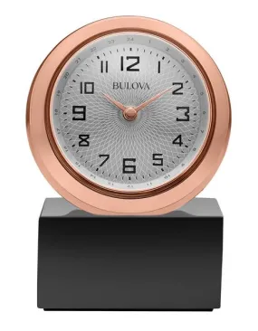 Bulova Sphere Executive Desk Clock - Rose Gold-Tone - Sweep Second Hand