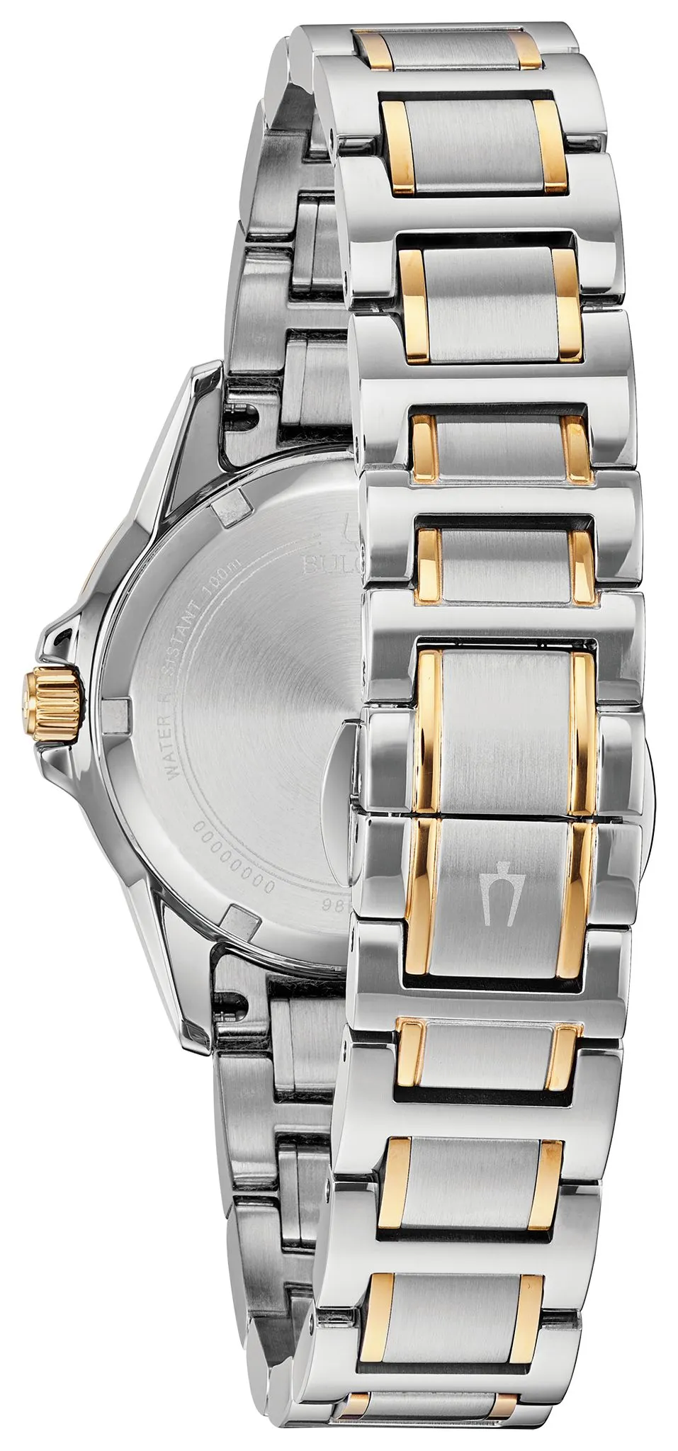 Bulova Womens Marine Star Two Tone Stainless Steel Diamond Accent Watch