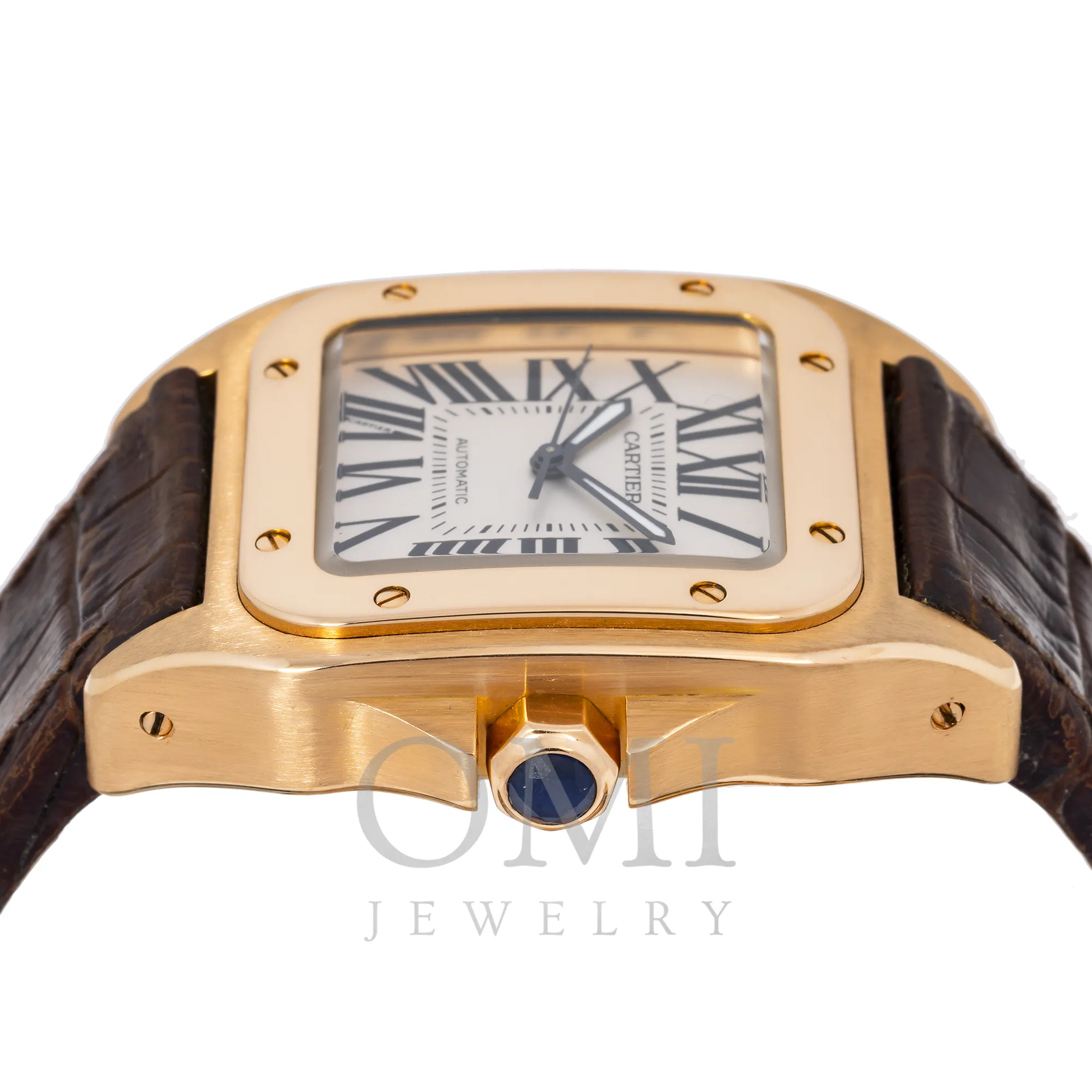 CARTIER SANTOS DE CARTIER WGSA0019 39.8MM WHITE DIAL WITH LEATHER  BRACELET