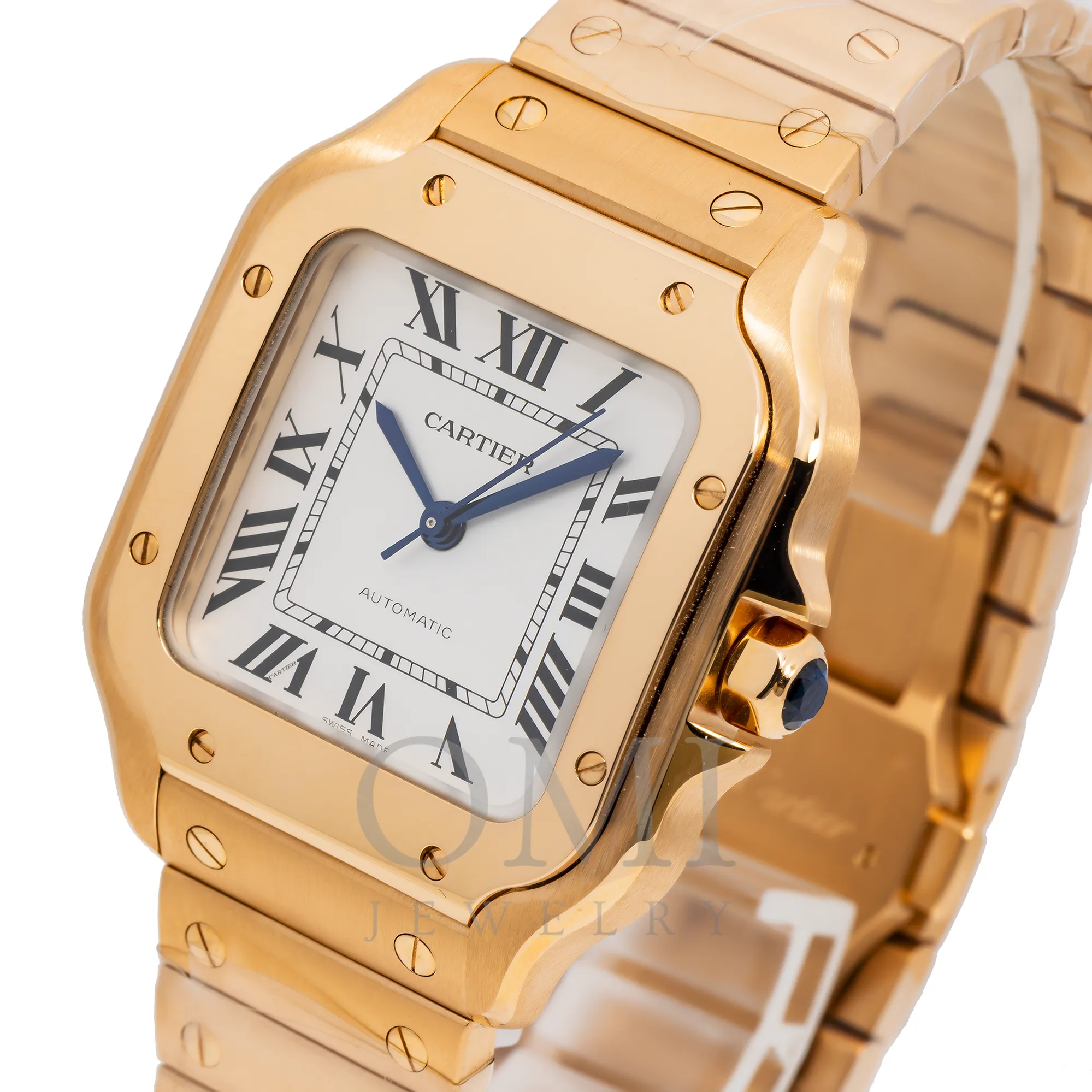 CARTIER SANTOS DE CARTIER WGSA0029 39.8MM WHITE DIAL WITH YELLOW GOLD BRACELET