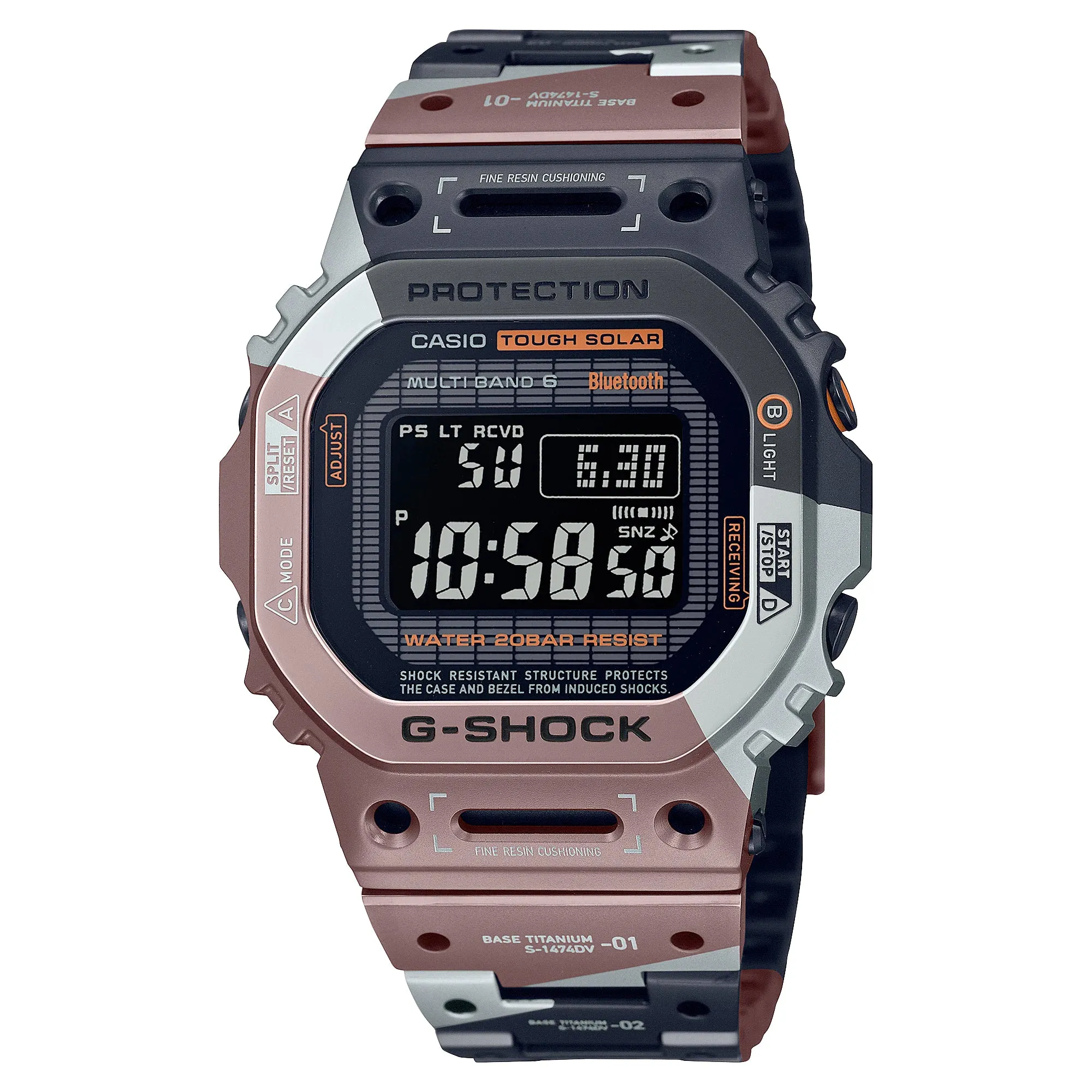 Casio G-SHOCK 5600 Virtual Armor II Digital Titanium Watch GMWB5000TVB-1 Limited