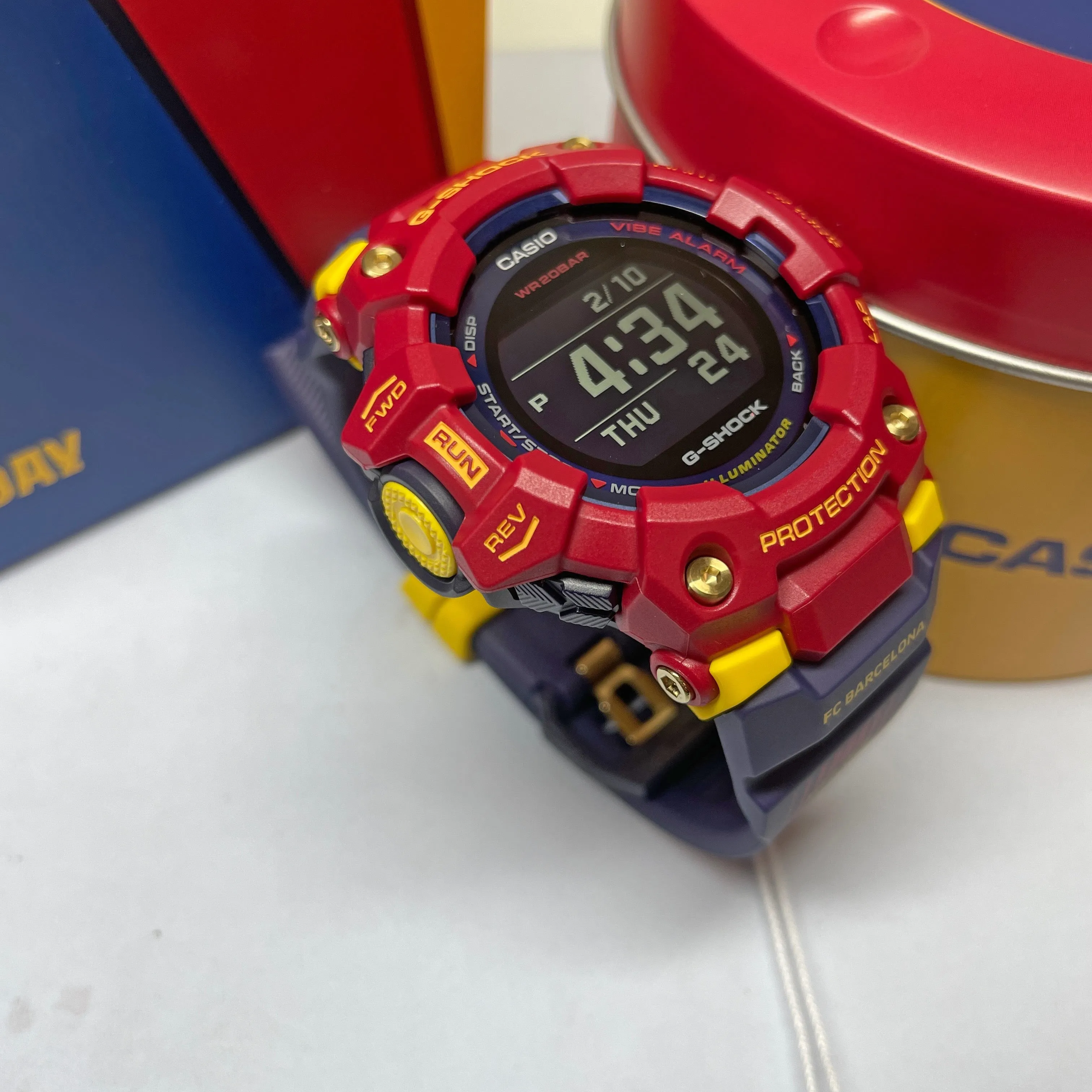 CASIO G-Shock GBD100BAR-4 Matchday Barcelona Football Watch Power Trainer