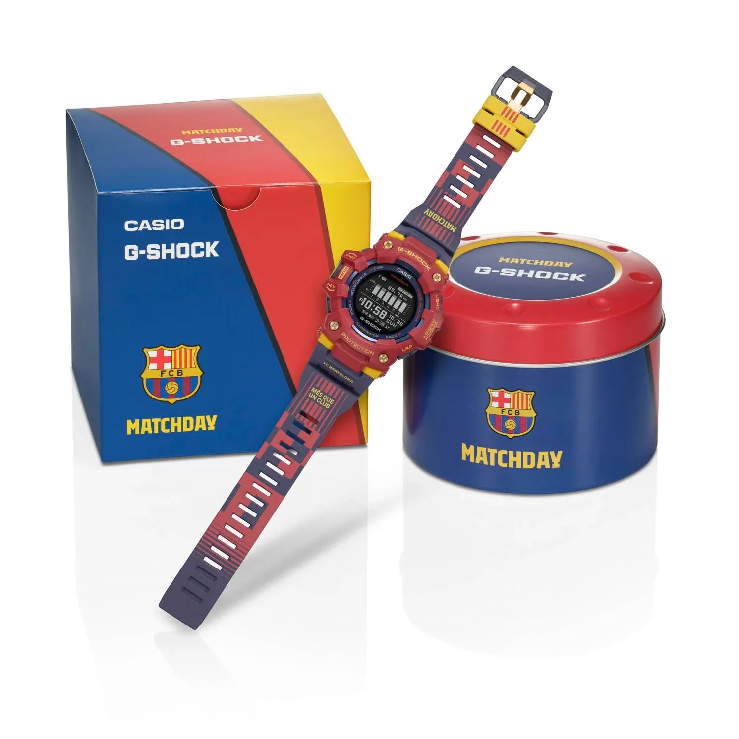 CASIO G-Shock GBD100BAR-4 Matchday Barcelona Football Watch Power Trainer