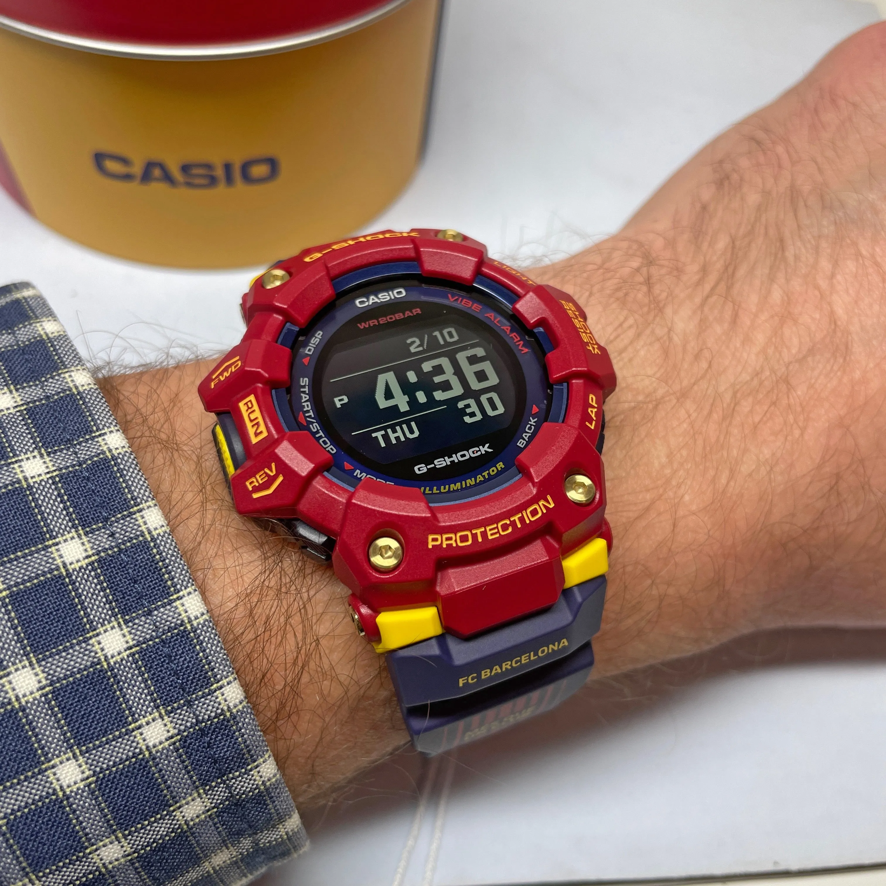 CASIO G-Shock GBD100BAR-4 Matchday Barcelona Football Watch Power Trainer