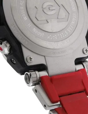 Casio G-Shock Solar Triple-G Atomic - Black Dial - Stainless Steel - Red Accents