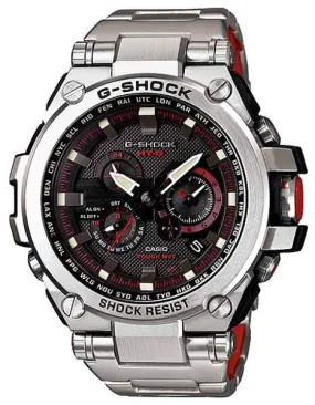 Casio G-Shock Solar Triple-G Atomic - Black Dial - Stainless Steel - Red Accents