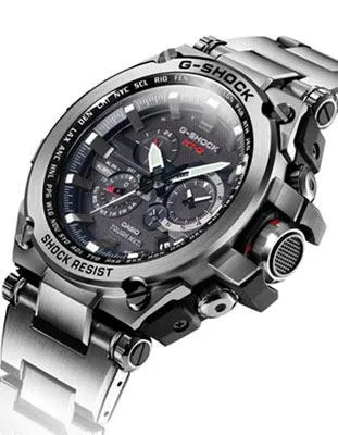 Casio G-Shock Solar Triple-G Atomic Watch - Black Dial - Stainless Steel