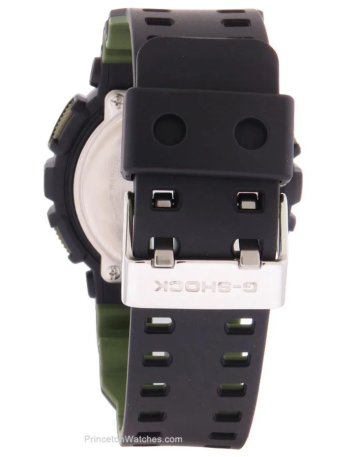 Casio Mens G-Shock Layered Band Series - Black & Green - Magnetic Resistant