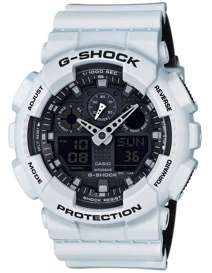 Casio Mens G-Shock Layered Band Series - White & Black - Magnetic Resistant