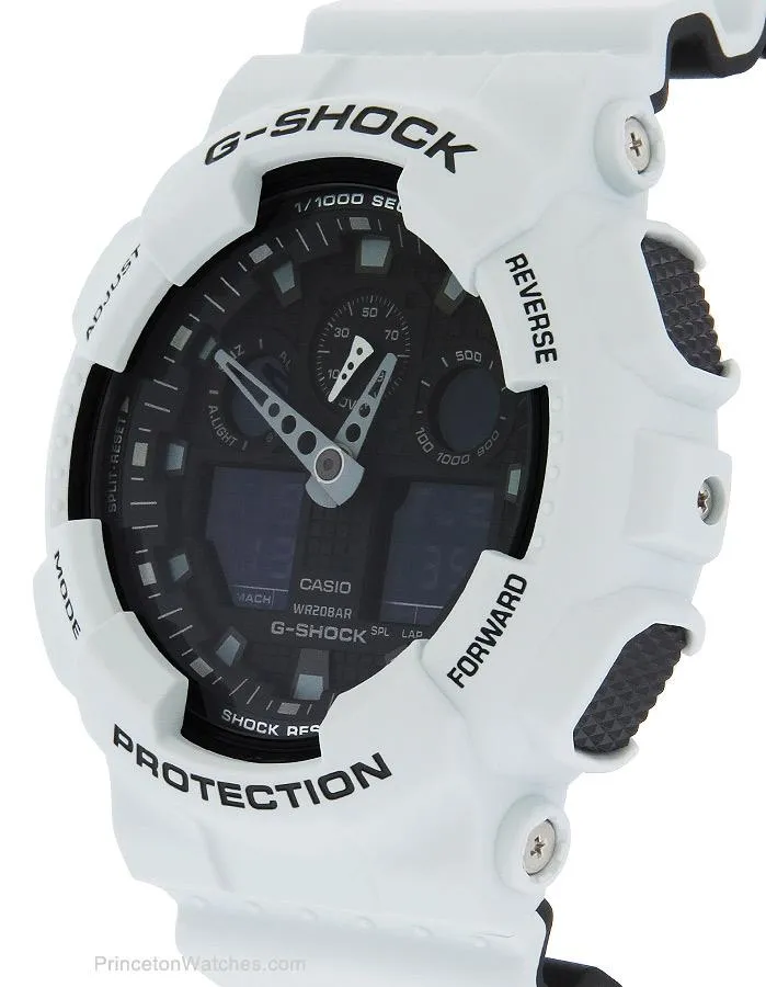 Casio Mens G-Shock Layered Band Series - White & Black - Magnetic Resistant