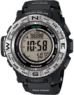 Casio ProTrek Solar Atomic Outdoor Activity Watch - Black - 200 Meters