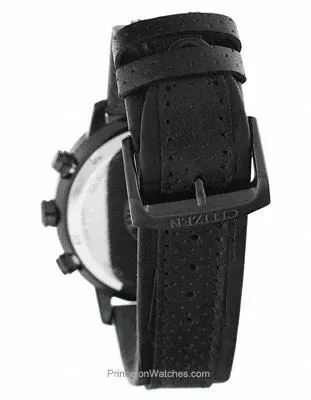 Citizen DRIVE BRT 3.0 Mens  All-Black Chronograph - Leather Strap - 100M WR