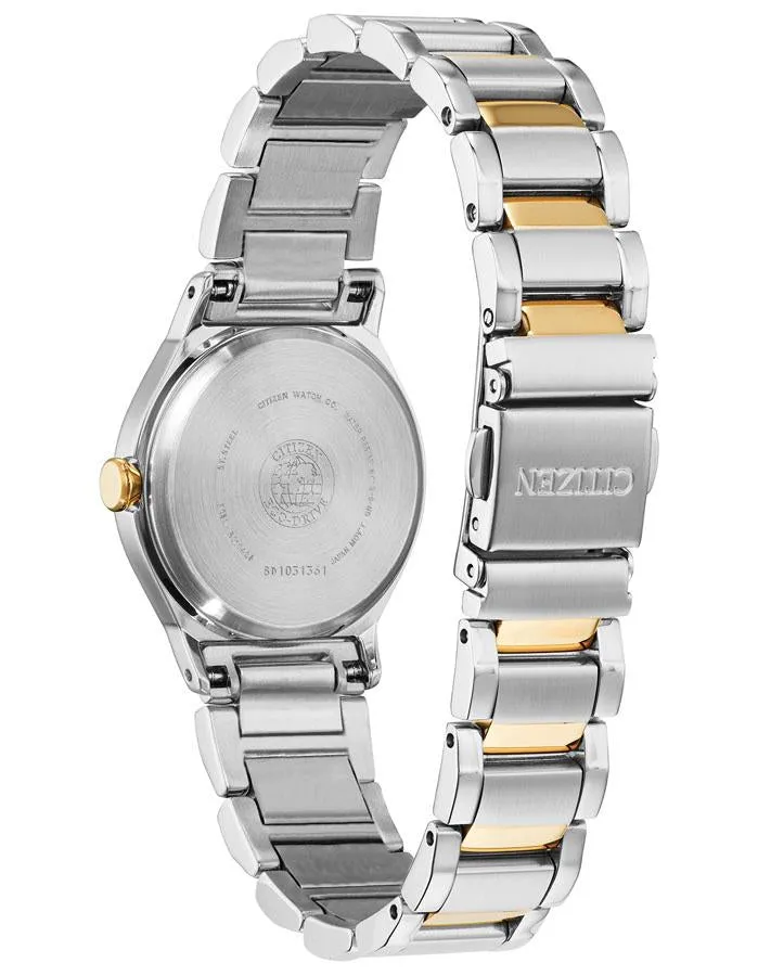 Citizen Eco-Drive Axiom Women's - Two-Tone -  Diamonds - MOP Dial - Bracelet