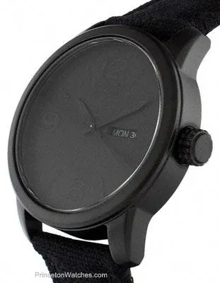 Citizen Eco-Drive Chandler - Black - Canvas Strap Watch - Day/Date - 100 Meters