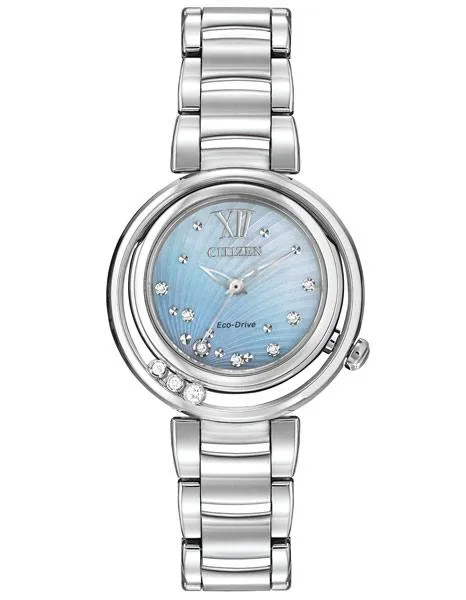 Citizen L Sunrise Eco-Drive Diamond Watch - Stainless Steel - Blue MOP