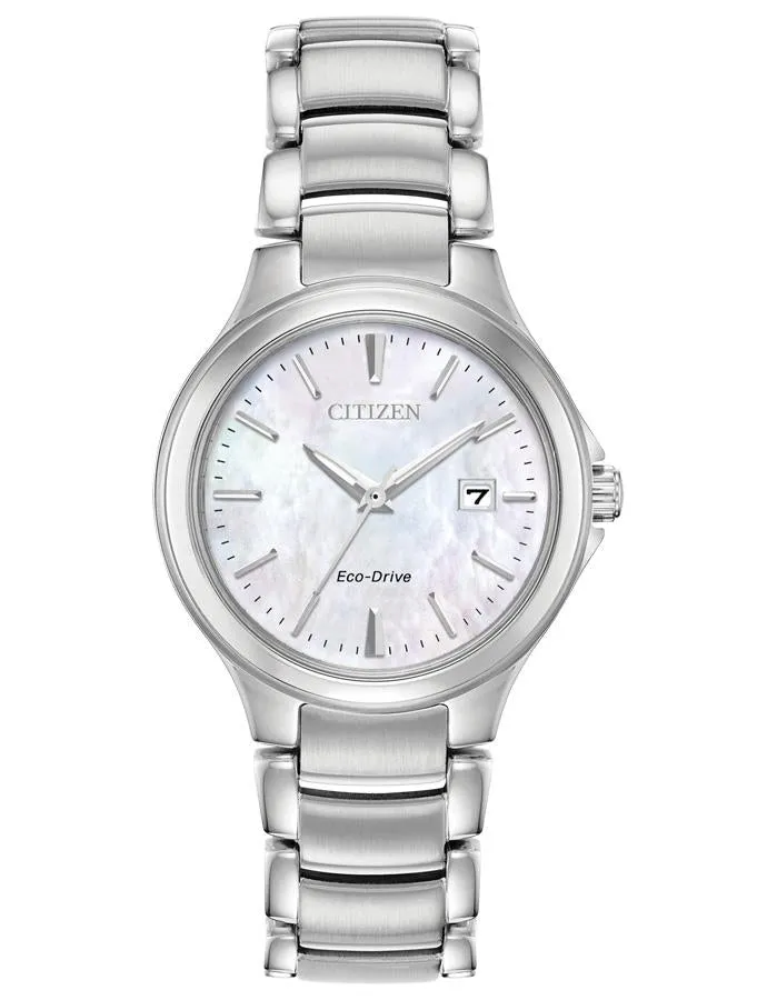 Citizen Ladies Eco-Drive Chandler Watch - Stainless Steel - MOP - Bracelet -Date