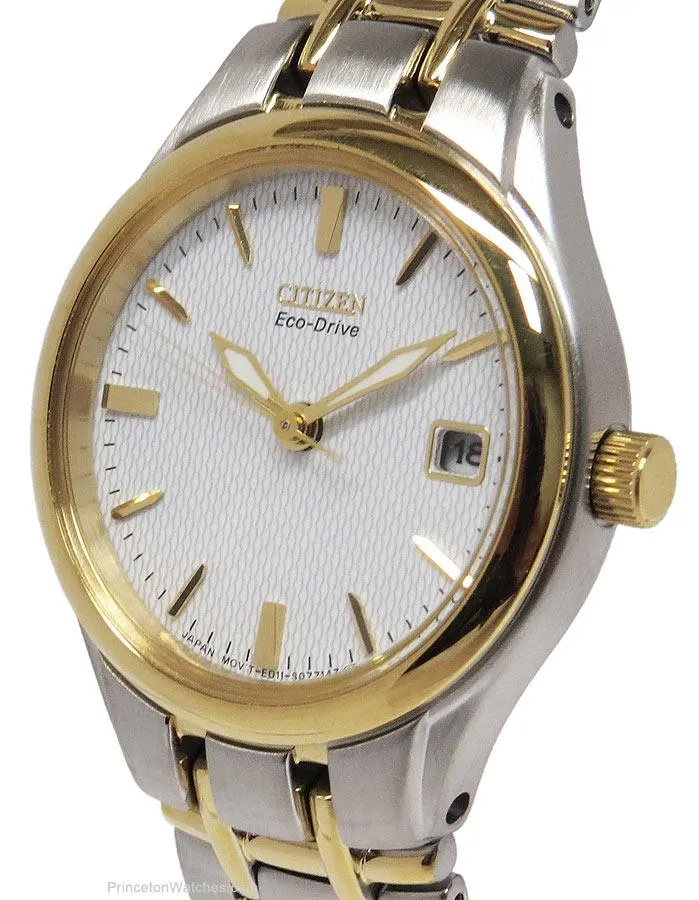 Citizen Ladies Silhouette Sport - Two-Tone - White Textured Dial - Date