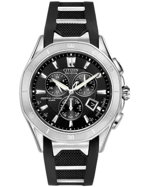 Citizen Mens Signature Octavia Perpetual Calendar Chrono - Steel and Black Poly