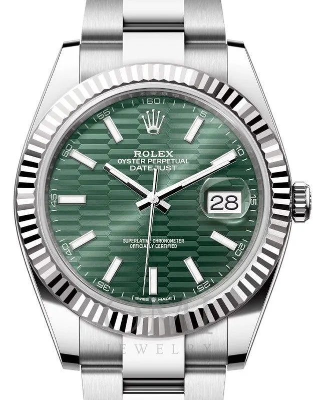 Copy of Rolex  Datejust 126334 - 41MM Watch With Stainless Steel Bracelet, Fluted Bezel and Fluted Motif Dial