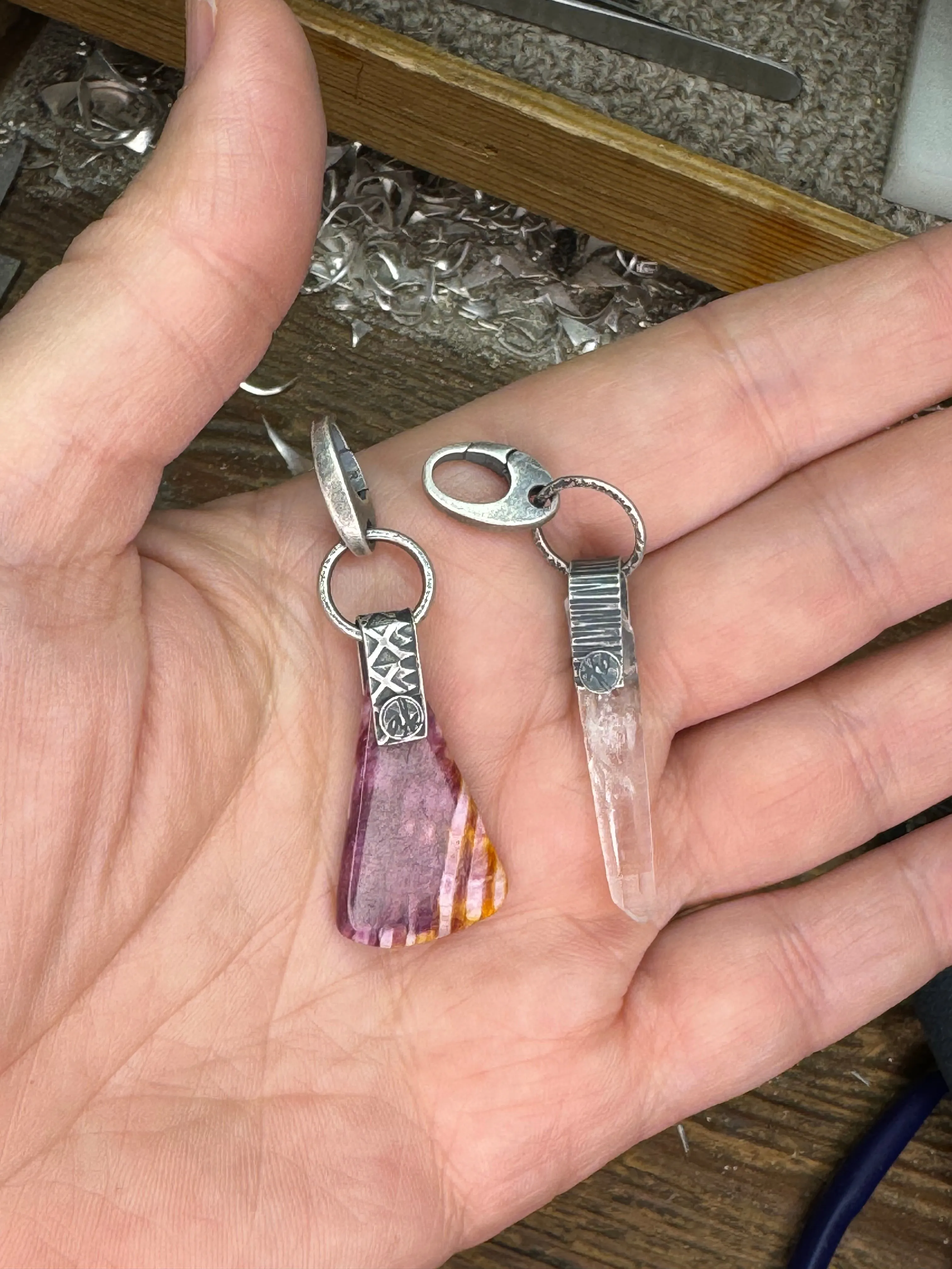 Crystal Quartz Charm