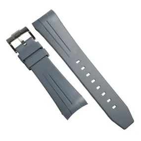 Curved End Rubber Strap for Blancpain x Swatch Scuba Fifty Fathoms in Grey