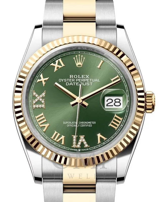 Datejust 126233 - 36MM Stainless Steel And Yellow Gold Watch With Two Tone Oyster Bracelet and Yellow Gold Fluted Bezel