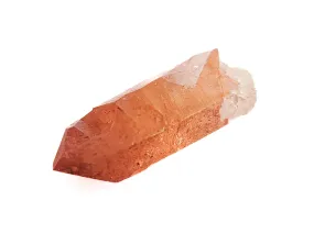 Fire Quartz Point, Iron Coated Tangerine Quartz Point